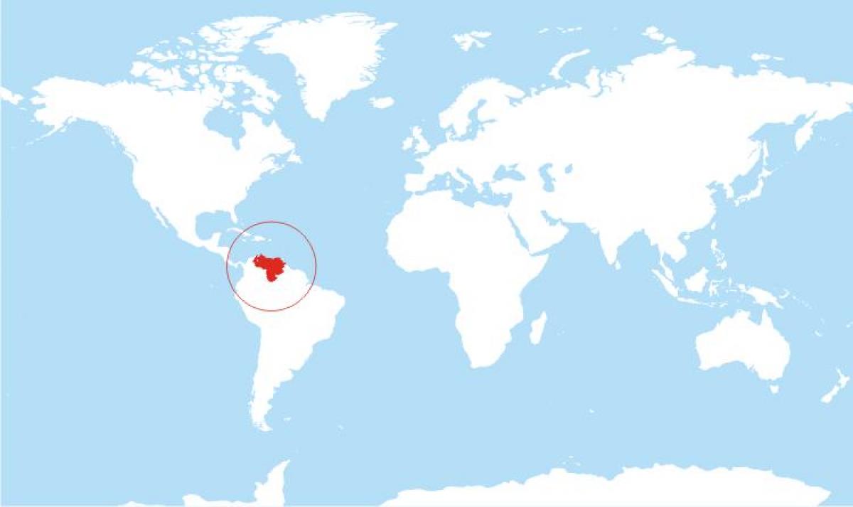 kart over venezuela plassering på verden