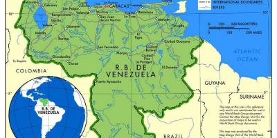Kart av kartet de venezuela