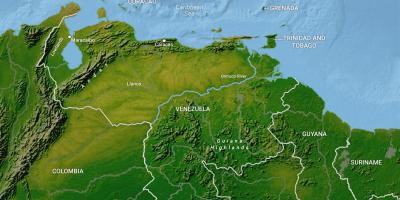 Kart over venezuela geografi