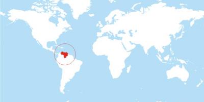 Kart over venezuela plassering på verden