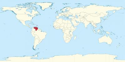 Venezuela på kart over verden