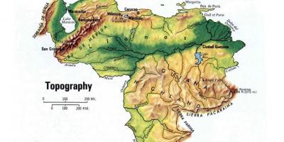 Kart over venezuela topografiske