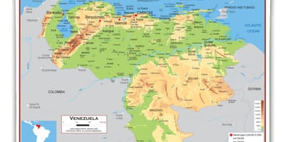 Kart over venezuela høyde